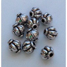 Lampionkraal zilvermetaal 6 mm (10 stuks)